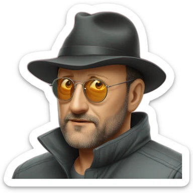 jean reno sin gafas sticker