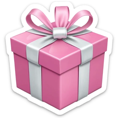 pink gift box sticker