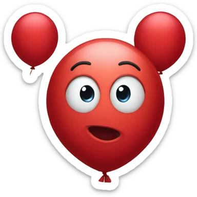 Red balloon  sticker