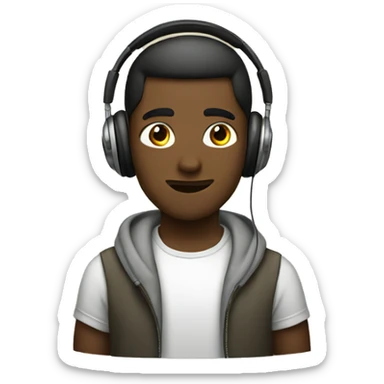 Chad wearing headphones sticker