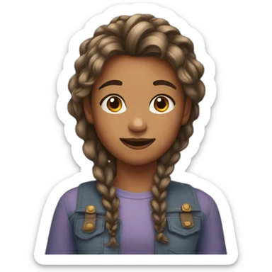 Girl with boy hair  sticker