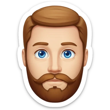 Man met een baard en felle blauwe ogen sticker