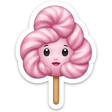 pink cotton candy sticker