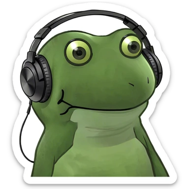 image of guy in headphones  sticker