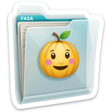 FAFSA info file - Transparent translucent plastic white folder sticker
