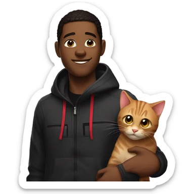 Miles morales with cat  sticker