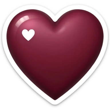 Corazón de color vinotinto oscuro sticker