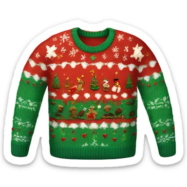 Real Ugly Christmas sweater sticker