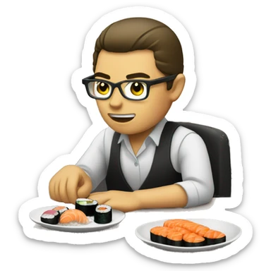 admin sushi bar sticker