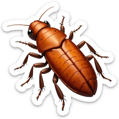 Cockroaches crawling up sticker