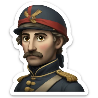 wounded French soldier in the Crimean War sticker