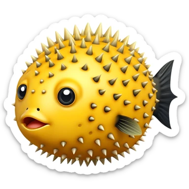 Puffer fish sticker