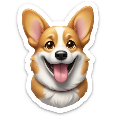Corgi smiling sticker