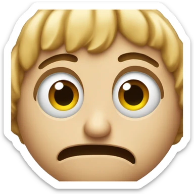 weirded out face sticker