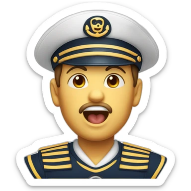 Sailor saliva drooling from mouth corner sticker
