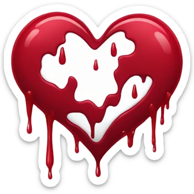 Heart with blood sticker