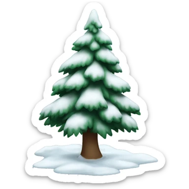 snowy fir tree sticker