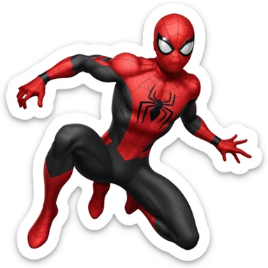 black spider man sticker