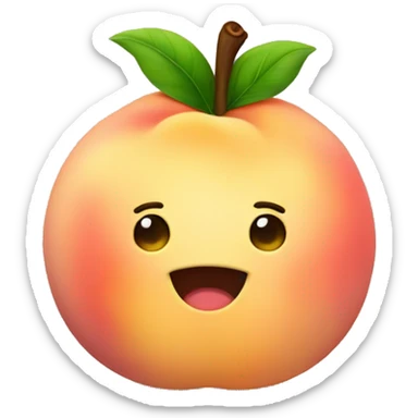 Plump peach sticker
