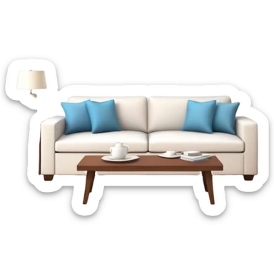 Modern living room background inside the house sticker