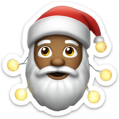 Santa Claus with Christmas Lights sticker