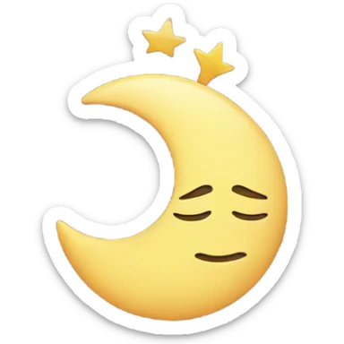moon with crown  sticker