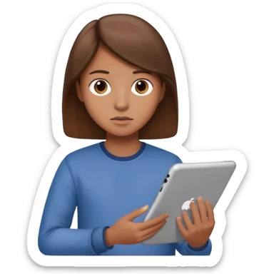 ESTUDIANTE CON IPAD sticker