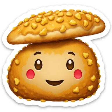 make a nugget emoji. it is important that the image has no face, no eyes, no nose, and no mouth, and no pink cheeks sticker