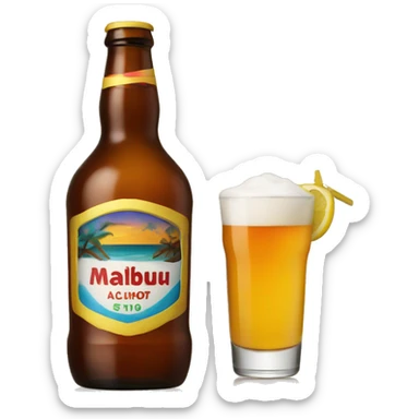 malibu alcohol  sticker