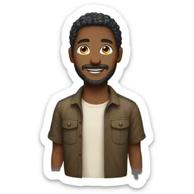 Smiling male outdoors in clothes Jesus would wear  sticker