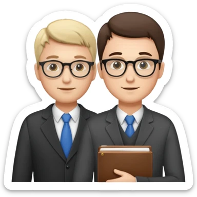 male teacher helping student sticker