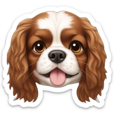 king charles spaniel hedgehog sticker