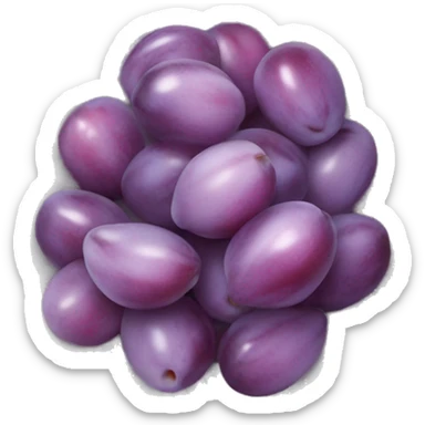 A white bowl of light purple sugar plums sticker