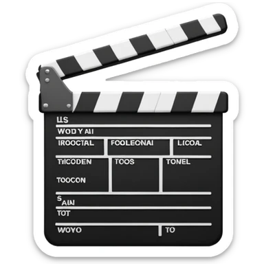 movie clapperboard sticker