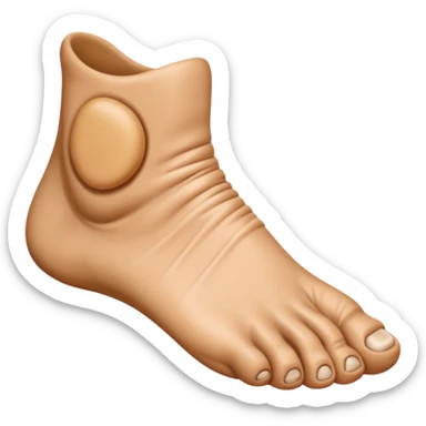 missing toe of a foot sticker