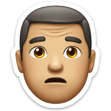 Cheeks puffed upset sticker