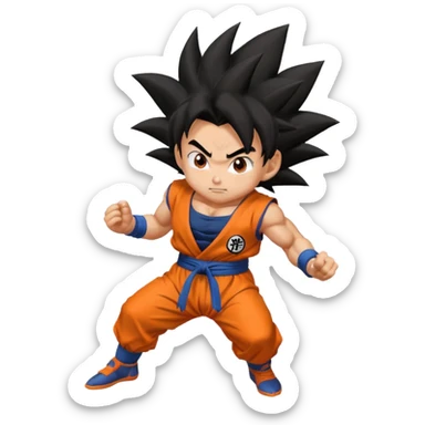 Goku run away  sticker