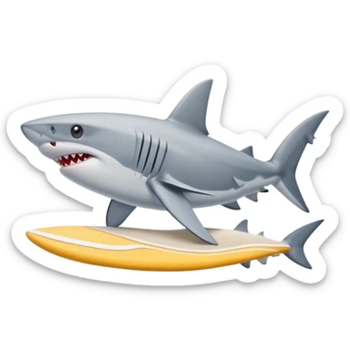 Has un tiburon con nikes y de fondo que tenga la playa sticker