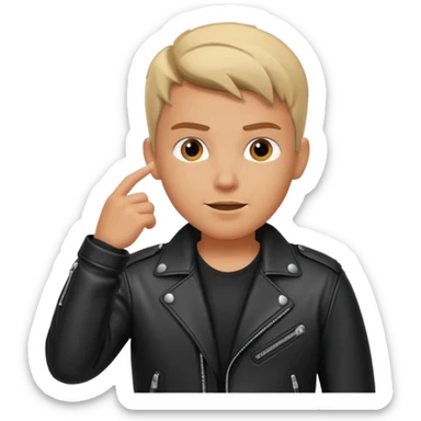 Biker Boy with calling sticker