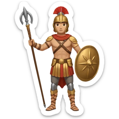 soldado cartaginés de las guerras púnicas a cuerpo completo sticker