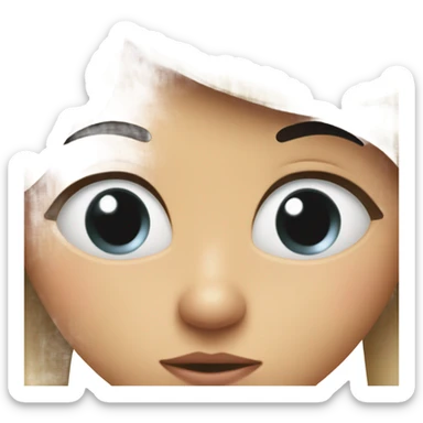 Annoyed girl face  sticker