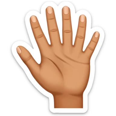 Hand touching at angle sticker