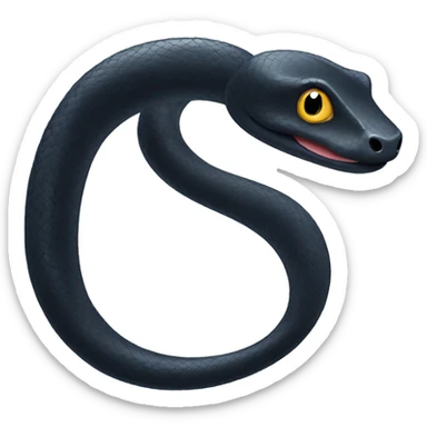 Cute Black snake sticker