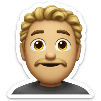 Shrug emoji but with my face on it sticker