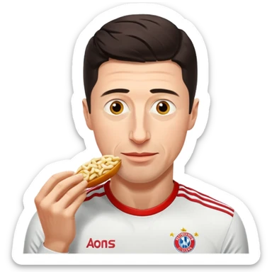 Robert Lewandowski eating perogis sticker
