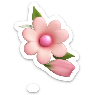 Realistic Open book with light pink flower inside sticker