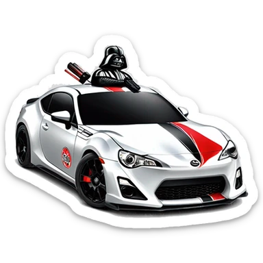 Open wheel Formula One style, 2013 Scion fr-s themed,Darth Vader’s race car, light saber headlights, exposed suspension  sticker