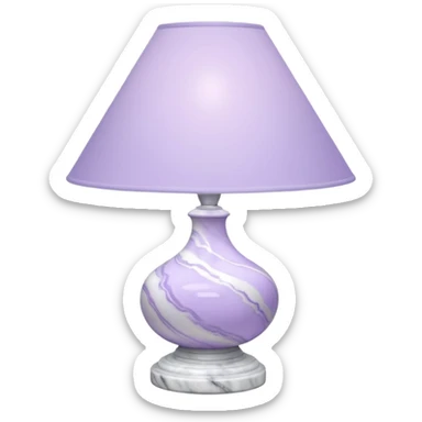 Lavender pastel purple and marble white aesthetic decoration lamp sticker