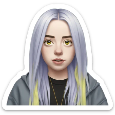 Billie Eilish plage sticker