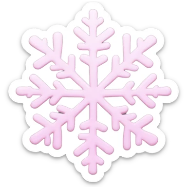 pastel pink snowflake  sticker